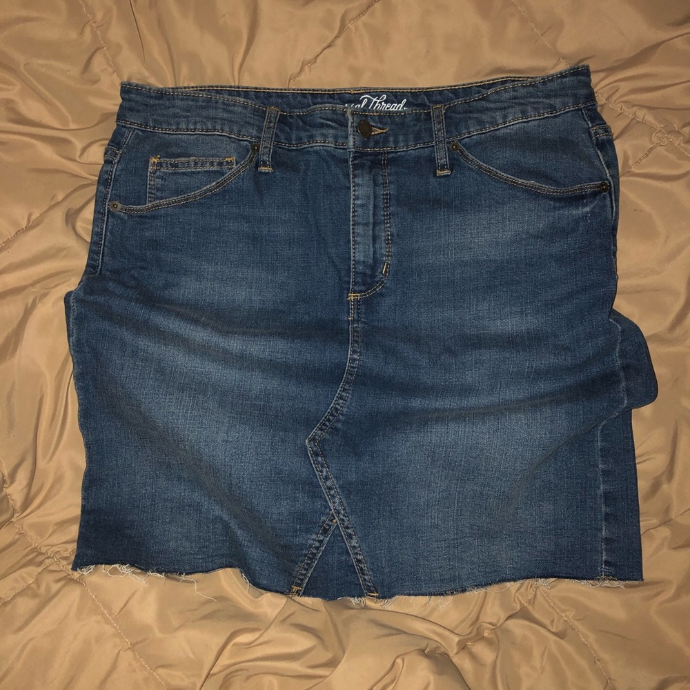 High waisted Jean Denim Skirt